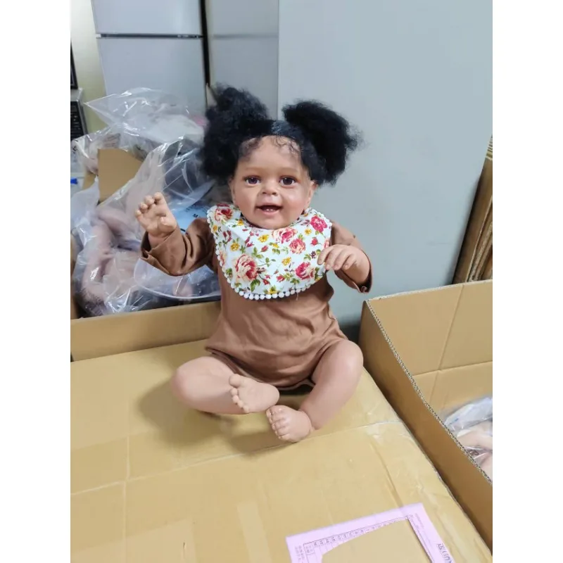 60CM Dark Skin Doll Yannik Handmade Painted Doll Soft Cloth Toddler Girl Bebe Reborn Dolls
60CM Dark Skin Doll Yannik Handmade Painted Doll Soft Cloth Toddler Girl Bebe Reborn Dolls