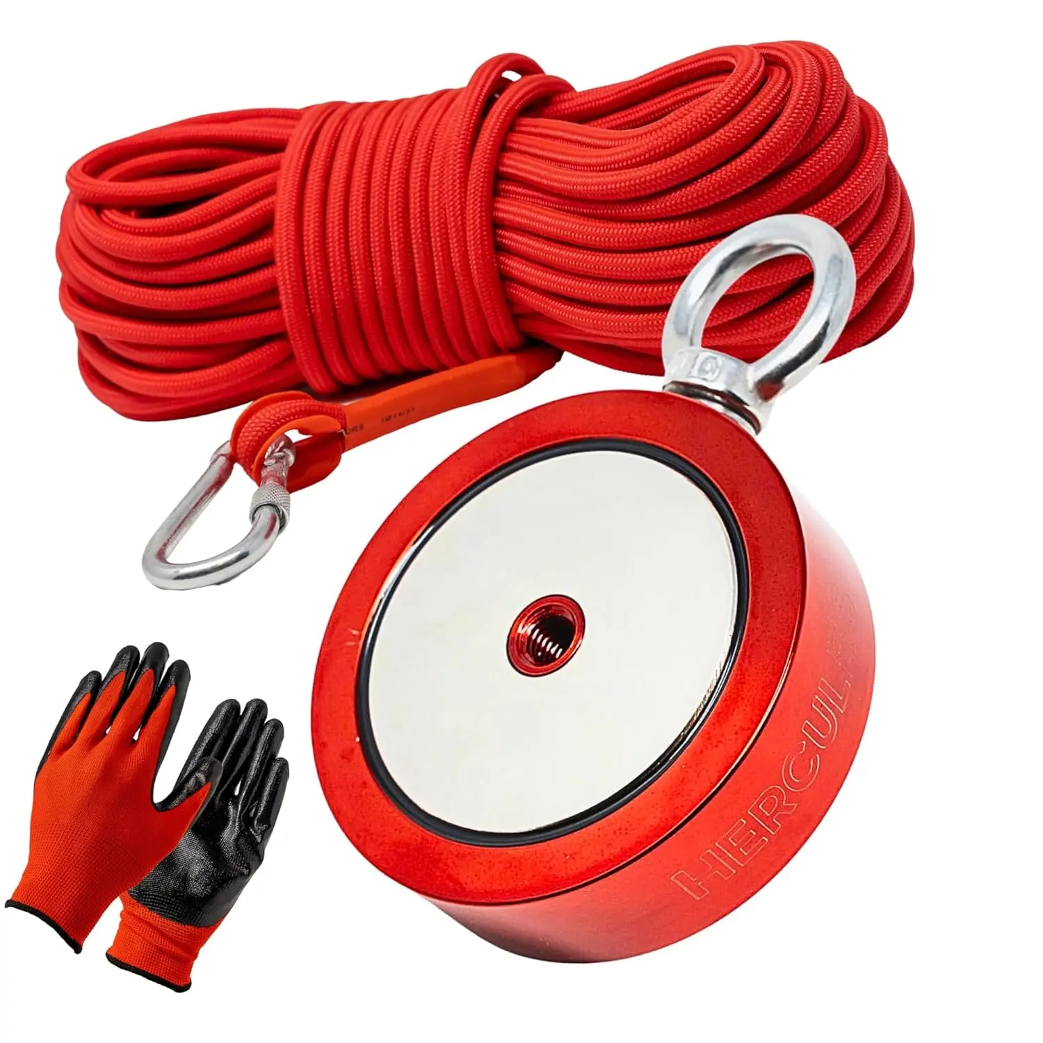 2000 lbs Double-Sided Fishing Magnet Kit with Case, 100ft Rope & Carabiner for River, Lake, Beach Treasure Hunting
2000 lbs Double-Sided Fishing Magnet Kit with Case, 100ft Rope & Carabiner for River, Lake, Beach Treasure Hunting
