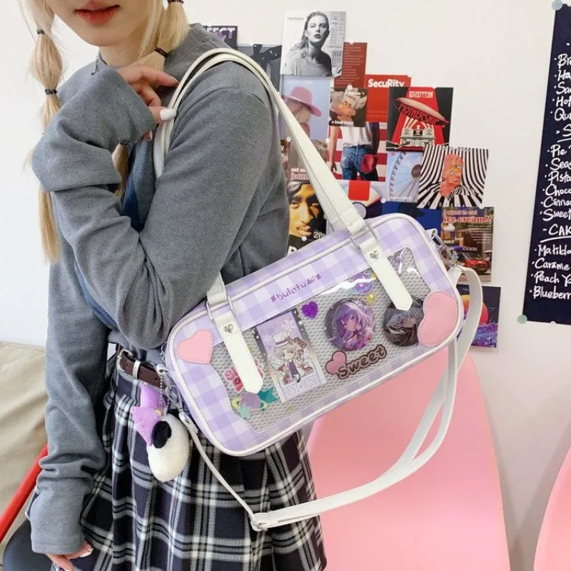 Richme Y2K Plaid Women Ita Bags Aesthetic JK Uniform Underarm Shoulder Bolso Mujer Designer Trend DIY Anime Badge Crossbody Bag
Richme Y2K Plaid Women Ita Bags Aesthetic JK Uniform Underarm Shoulder Bolso Mujer Designer Trend DIY Anime Badge Crossbody Bag