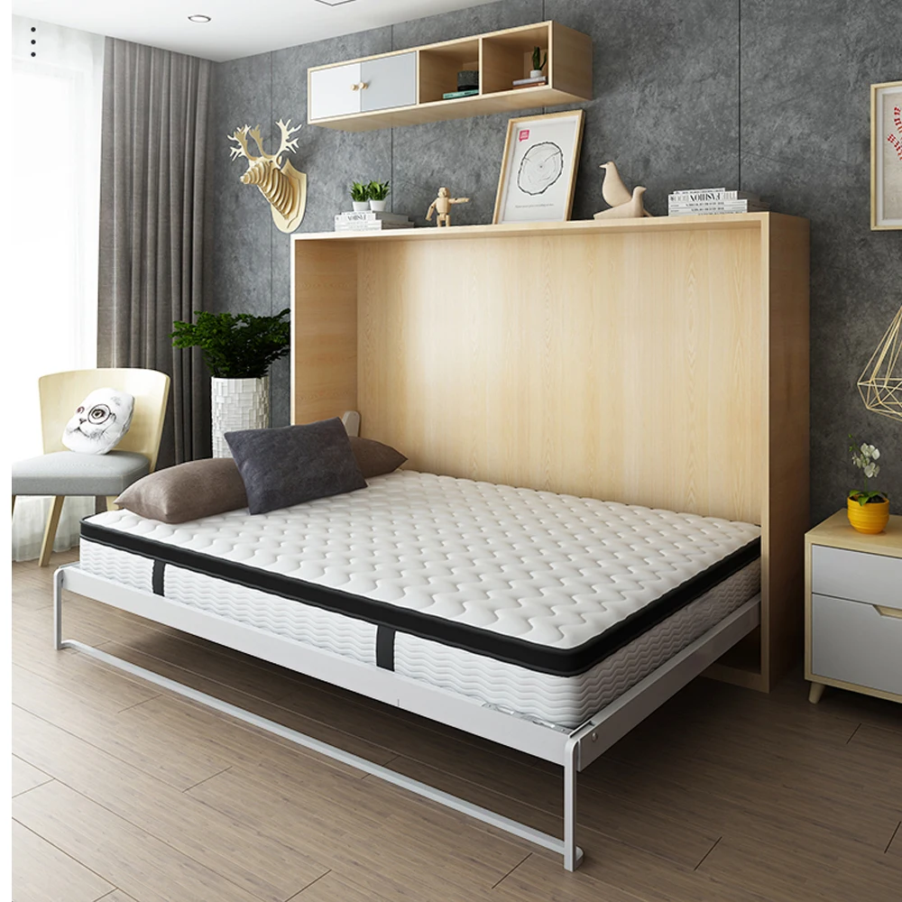 Custom Made Bedroom Wooden Frame Smart Furniture Queen Size Foldable Folding Hidden Wall Murphy Bed
Custom Made Bedroom Wooden Frame Smart Furniture Queen Size Foldable Folding Hidden Wall Murphy Bed