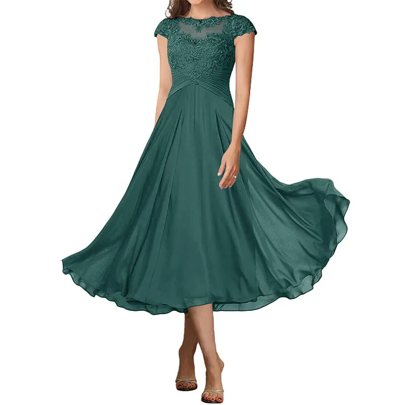 Cap Sleeve Mother of the Bride Dresses Applique A-Line Mermaid Mother's Evening Gowns
Cap Sleeve Mother of the Bride Dresses Applique A-Line Mermaid Mother's Evening Gowns