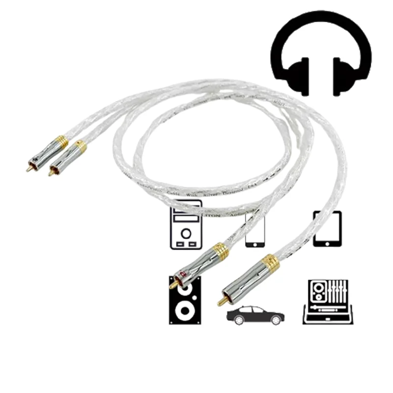 Premium Duo RCA Interconnect: 6N OFC Ag-Plated Dual-Channel Cable with Au-Terminated Contacts
Premium Duo RCA Interconnect: 6N OFC Ag-Plated Dual-Channel Cable with Au-Terminated Contacts