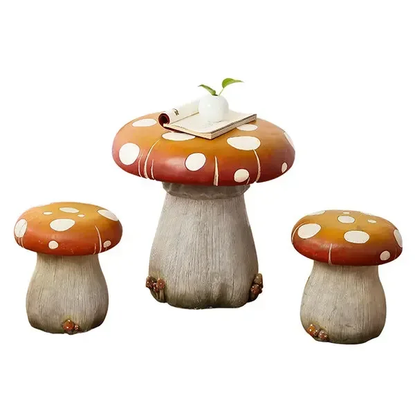 Resin Cute Mushroom Toadstool Table And Chairs Stools For Kids Funny Garden Decoration
Resin Cute Mushroom Toadstool Table And Chairs Stools For Kids Funny Garden Decoration