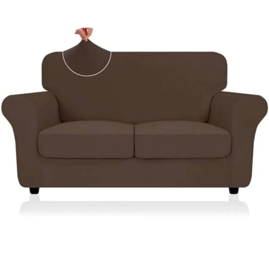 3 Pcs Stretch Loveseat Covers 55"-69",Thick Striped Sofa Covers for 2 Cushion Couch with Elastic Band Bottom Ties Non-Slip Stay
3 Pcs Stretch Loveseat Covers 55"-69",Thick Striped Sofa Covers for 2 Cushion Couch with Elastic Band Bottom Ties Non-Slip Stay