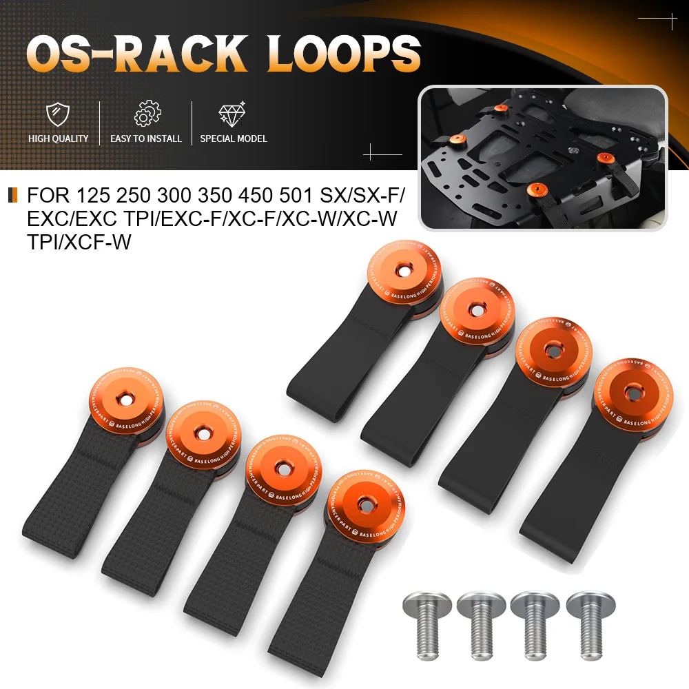 For 125 250 300 350 450 501 SX/SX-F/EXC/EXC TPI/EXC-F/XC-F/XC-W/XC-W TPI/XCF-W Rear luggage Rack Loops Strap Hook OS Rack Loop
For 125 250 300 350 450 501 SX/SX-F/EXC/EXC TPI/EXC-F/XC-F/XC-W/XC-W TPI/XCF-W Rear luggage Rack Loops Strap Hook OS Rack Loop
