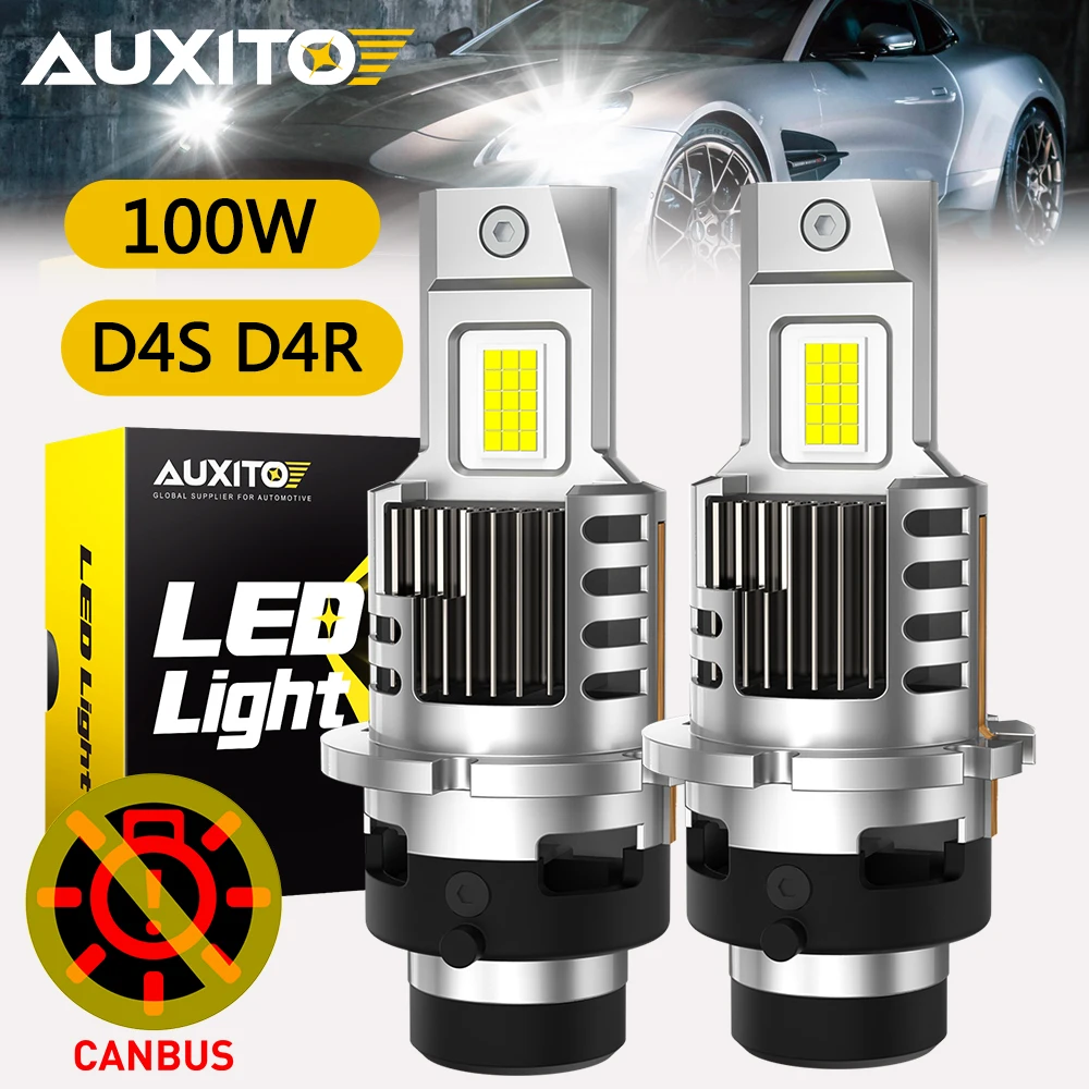 AUXITO D4S D4R LED Canbus Headlight 100W HID Bulb Xenon Conversion Kit 12V Super Bright White Plug and Play Automotive Lamp 2Pcs
AUXITO D4S D4R LED Canbus Headlight 100W HID Bulb Xenon Conversion Kit 12V Super Bright White Plug and Play Automotive Lamp 2Pcs