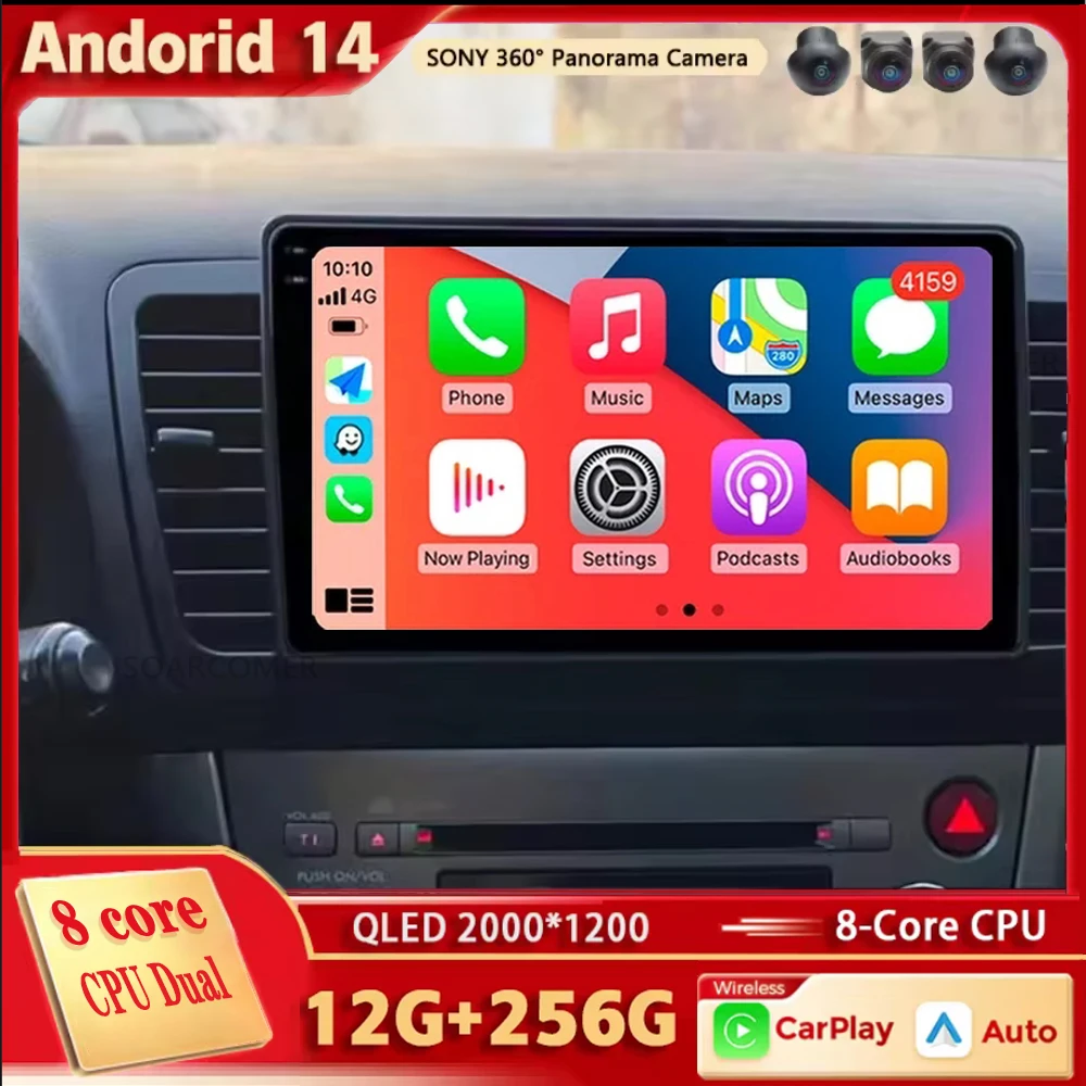 Для Subaru Outback 3 Legacy 4 2003-2009 Android 14 LHD 2K QLED Android Автомобильный радиоприемник Мультимедийный видеоплеер GPS Стерео CarPlay 4G
Для Subaru Outback 3 Legacy 4 2003-2009 Android 14 LHD 2K QLED Android Автомобильный радиоприемник Мультимедийный видеоплеер GPS Стерео CarPlay 4G