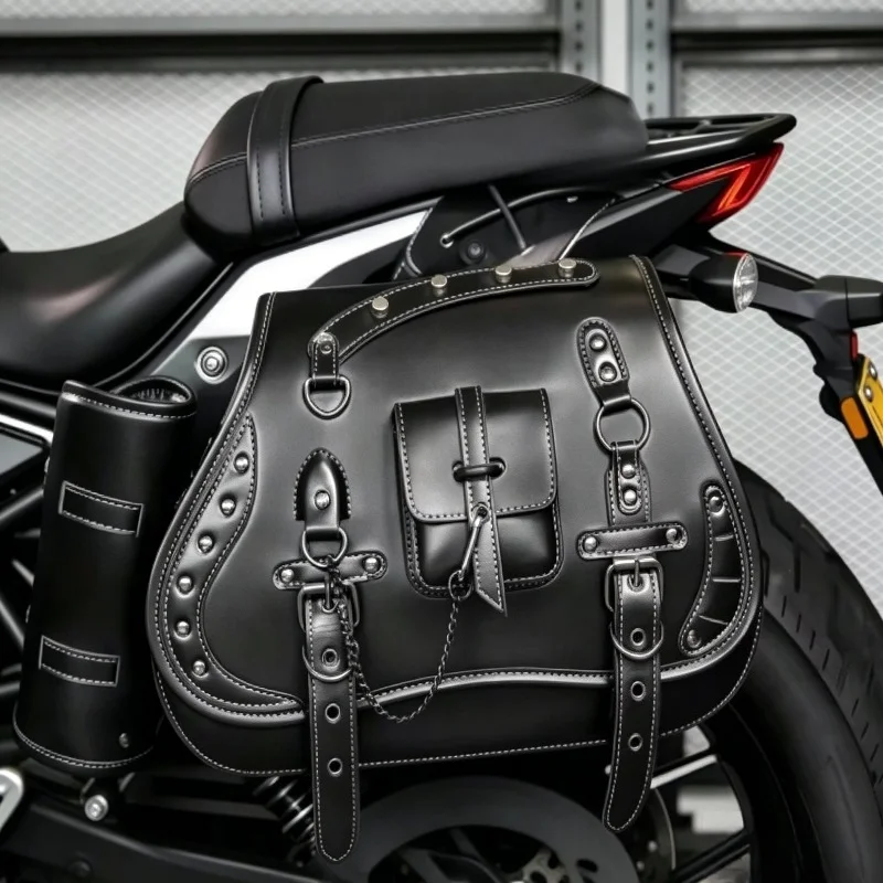 Universal Motorcycle Retro Tool Bag PU Leather Saddlebag Motorcycle Saddlebag Side Bag Punk Style Moto Bag Multifunctional
Universal Motorcycle Retro Tool Bag PU Leather Saddlebag Motorcycle Saddlebag Side Bag Punk Style Moto Bag Multifunctional