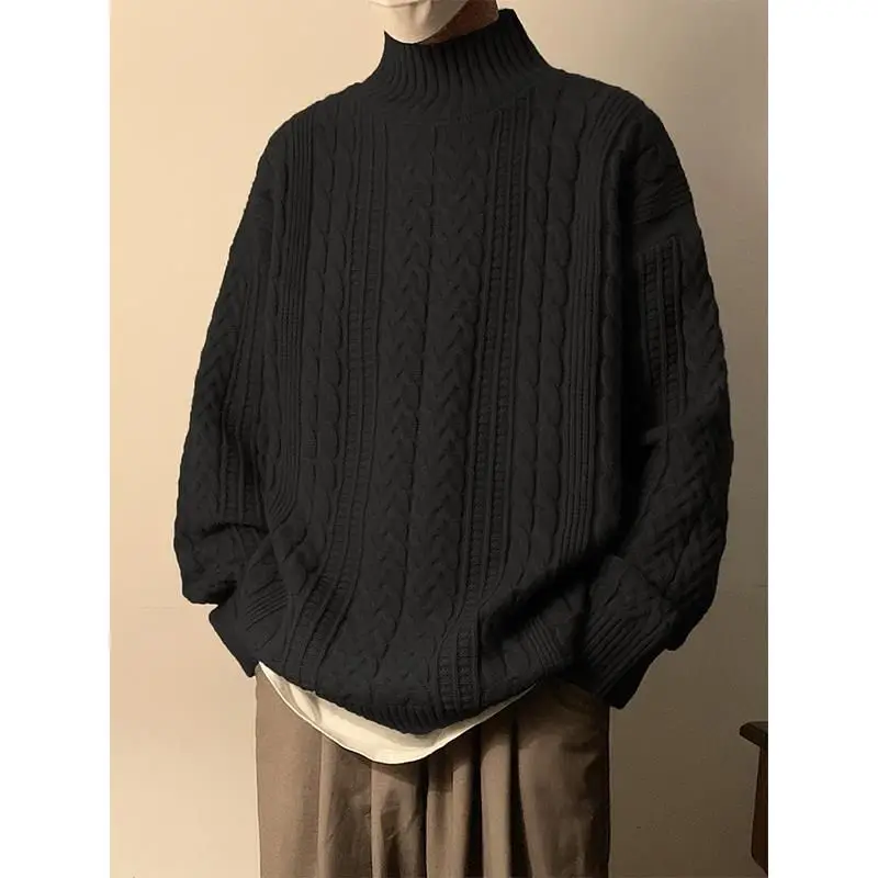 Half turtleneck twist sweater men's autumn and winter thickened loose trendy brand sweater trend ins retro round neck sweater
Half turtleneck twist sweater men's autumn and winter thickened loose trendy brand sweater trend ins retro round neck sweater