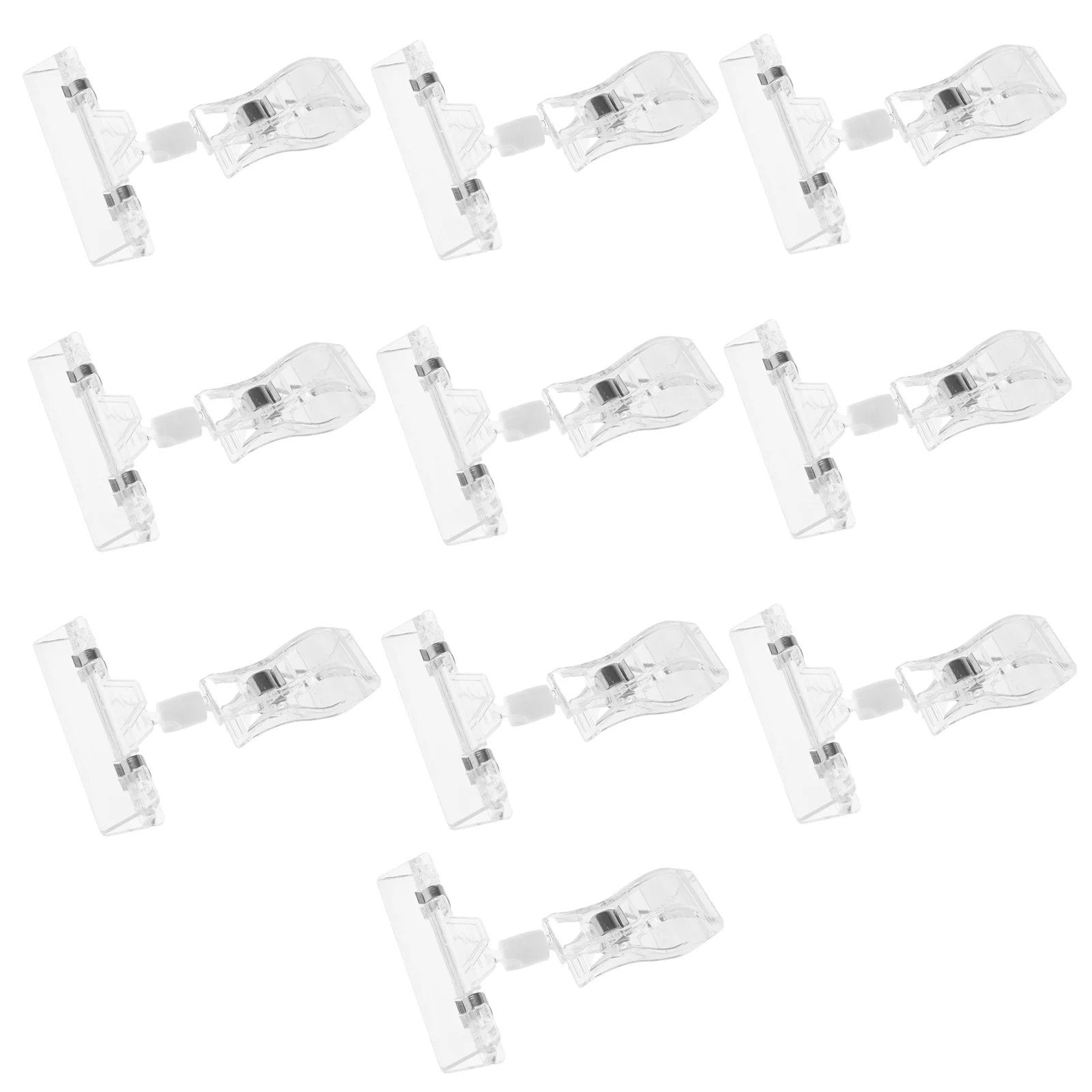 10 PCS Transparent Clip Market Display Note Price Tag Clips Clamp Fixator Label Holder
10 PCS Transparent Clip Market Display Note Price Tag Clips Clamp Fixator Label Holder