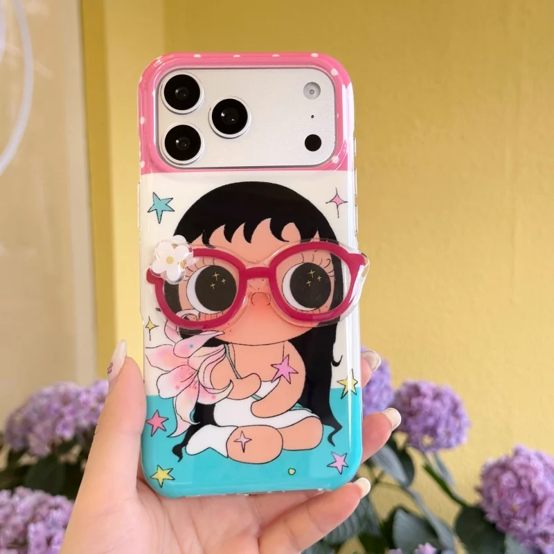 Korean Cute Cartoon Sunglasses Big Eyes Girl Phone Case For iPhone 15 16 17 Pro Max 16pro 17Pro 3D Anime Girl shockproof Cover
Korean Cute Cartoon Sunglasses Big Eyes Girl Phone Case For iPhone 15 16 17 Pro Max 16pro 17Pro 3D Anime Girl shockproof Cover
