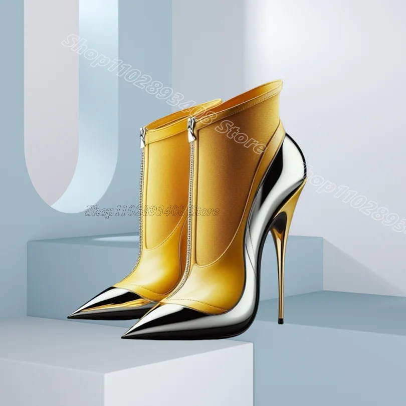 Splicing Zipper Stiletto Ankle Boots Pointed Toe British Style Women Party Dress Fashion Short Boots 2026 Zapatos Para Mujere
Splicing Zipper Stiletto Ankle Boots Pointed Toe British Style Women Party Dress Fashion Short Boots 2026 Zapatos Para Mujere