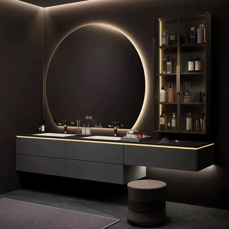 Итальянский светлый роскошный современный туалетный столик для ванной комнаты с умной светодиодной подсветкой, водостойкой керамической раковиной и тумбой для макияжа
Итальянский светлый роскошный современный туалетный столик для ванной комнаты с умной светодиодной подсветкой, водостойкой керамической раковиной и тумбой для макияжа