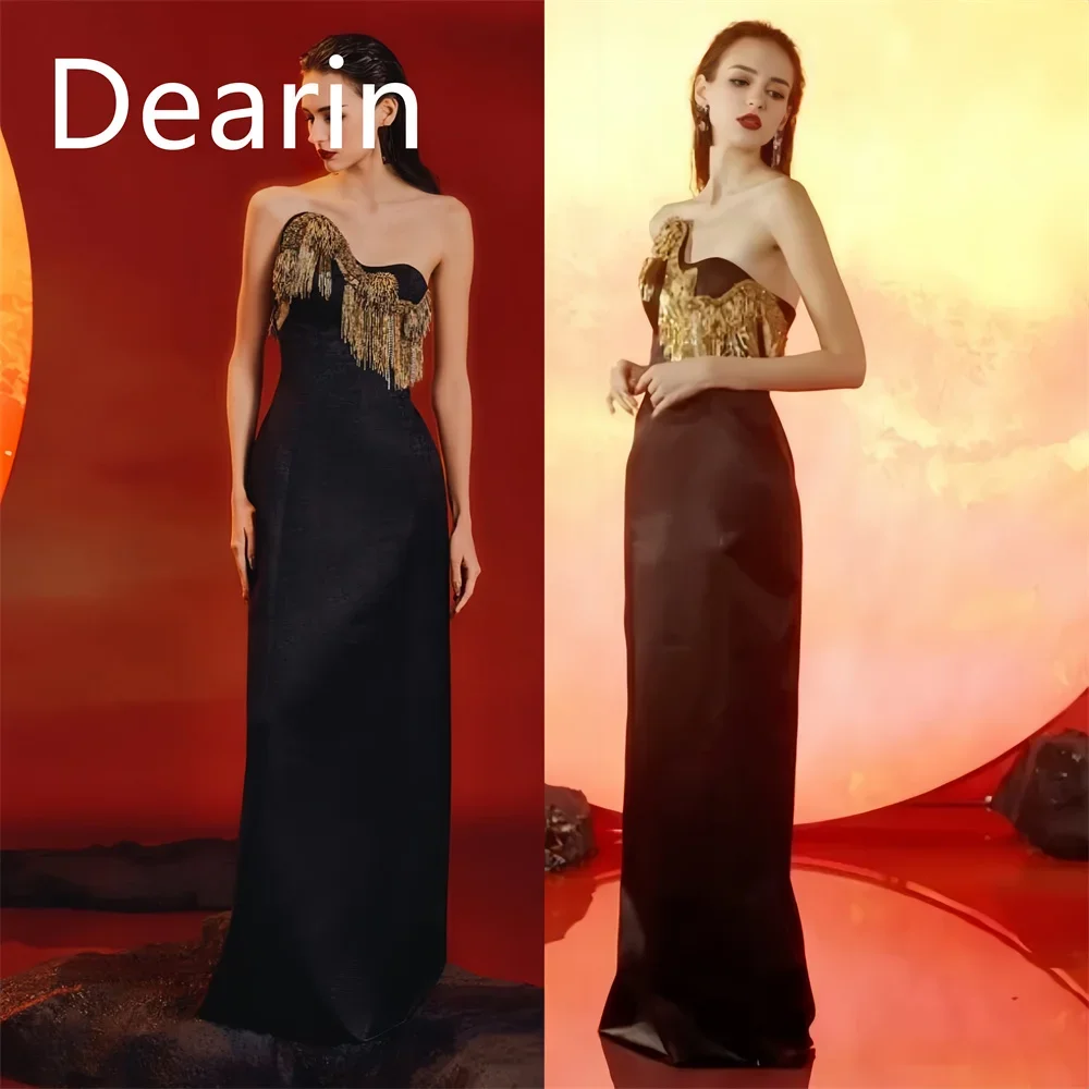 Customized Formal Dress Evening Women Dearin Strapless Column Floor Length Skirts Vertically Bespoke Occasion Dresses Prom Gown
Customized Formal Dress Evening Women Dearin Strapless Column Floor Length Skirts Vertically Bespoke Occasion Dresses Prom Gown