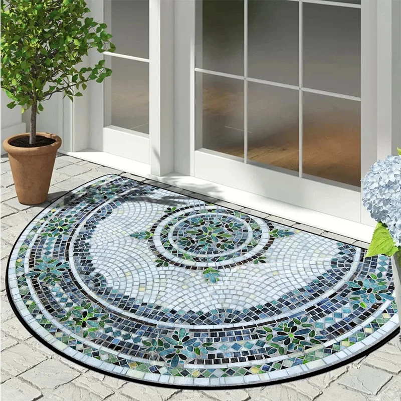 Entrance Doormat Spring Garden Decorations Outdoor Carpet Home Door Entry Mat Semi-circular Rug Colorful Floral Floor Mats
Entrance Doormat Spring Garden Decorations Outdoor Carpet Home Door Entry Mat Semi-circular Rug Colorful Floral Floor Mats