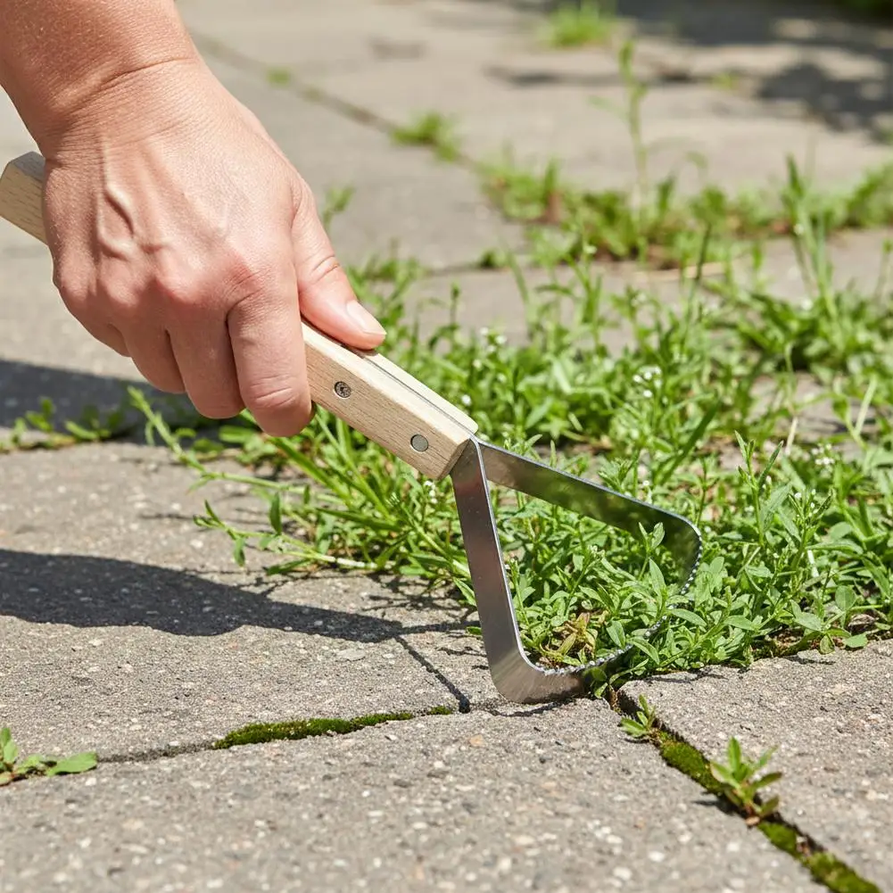 Manual Weeder Triangle Grass Scraper Tool Weeding Hand Tools Gardening Supplies with Wooden Handle for Garden Yard
Manual Weeder Triangle Grass Scraper Tool Weeding Hand Tools Gardening Supplies with Wooden Handle for Garden Yard