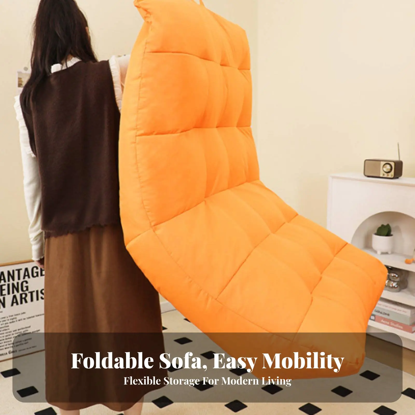 Caterpillar-Style Lounger Full-Body Support Ergonomic Floor Lounger Low-Profile Soft Fabric Upholstery for Bedroom, Reading Nook
Caterpillar-Style Lounger Full-Body Support Ergonomic Floor Lounger Low-Profile Soft Fabric Upholstery for Bedroom, Reading Nook