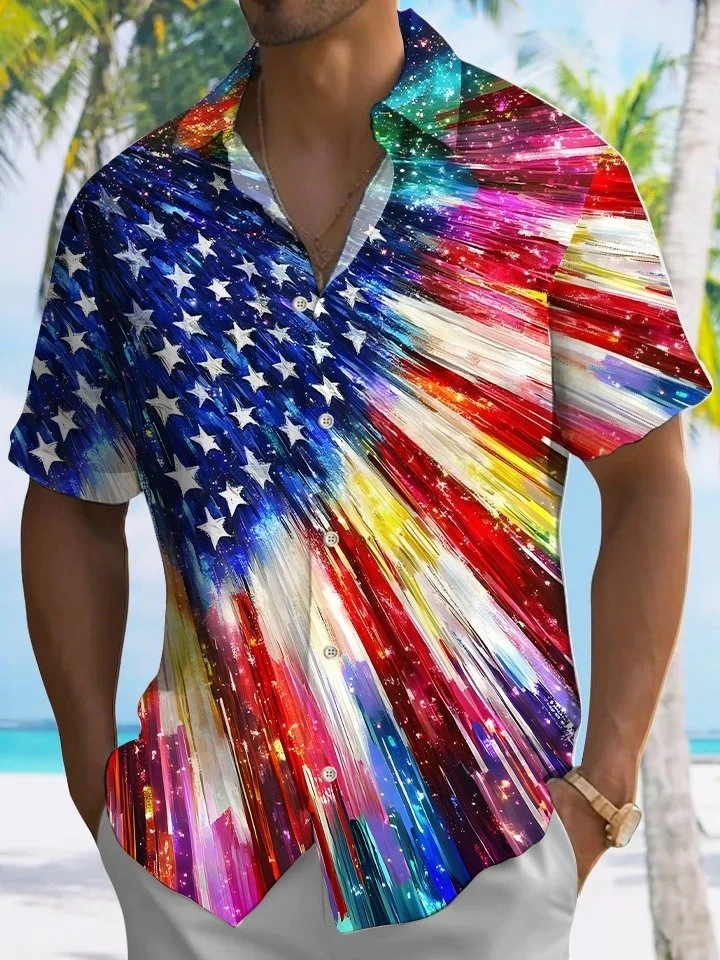 2026 Summer Men's Hot Selling Flag Commemorative Button Hawaii Short Sleeved Shirt Sports Vacation Casual T-shirt
2026 Summer Men's Hot Selling Flag Commemorative Button Hawaii Short Sleeved Shirt Sports Vacation Casual T-shirt