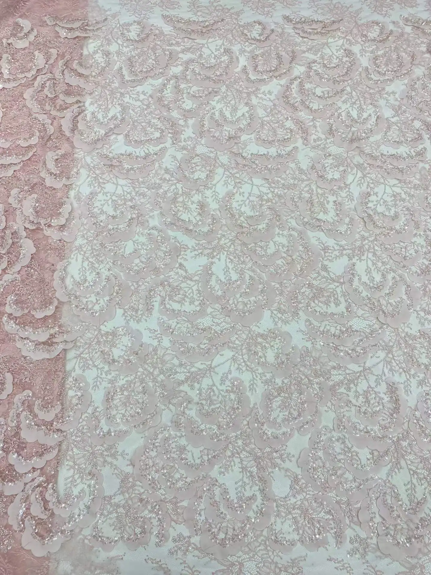 African Beaded Mesh Lace Fabric Embroidery Luxury Sequins French Tulle Lace for Nigerian Wedding Party Dress 5 Yards
African Beaded Mesh Lace Fabric Embroidery Luxury Sequins French Tulle Lace for Nigerian Wedding Party Dress 5 Yards