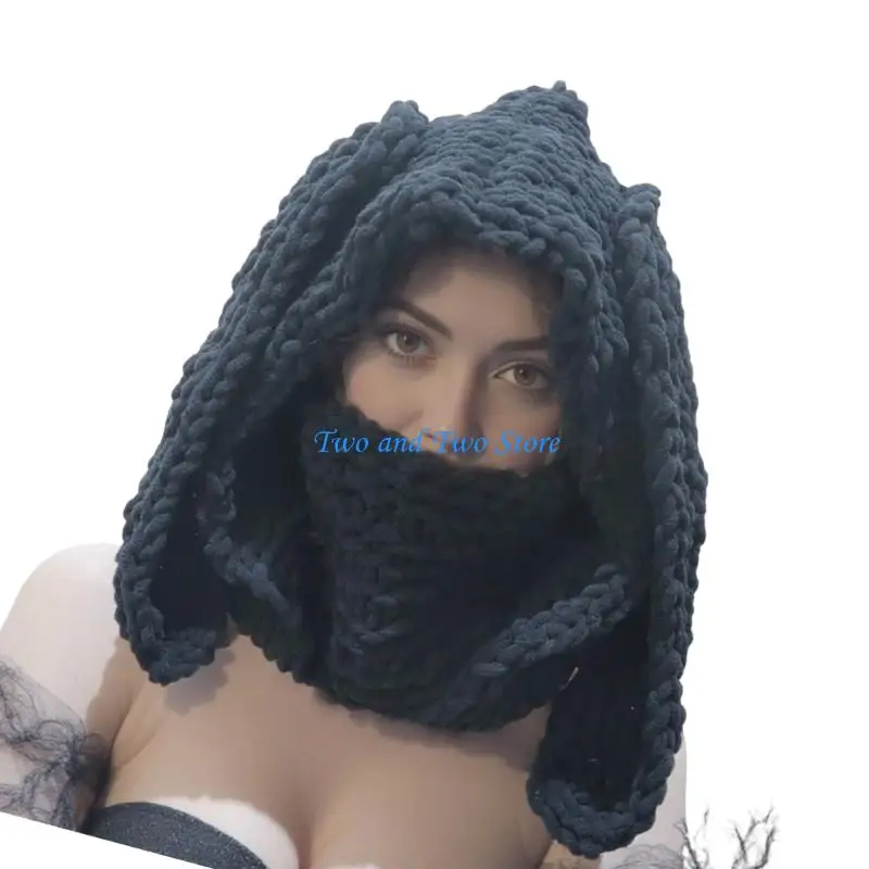 HX6F Women Knitted Winter Hat Scarf Face Cover Windproof Cold Weather Headgear Hat
HX6F Women Knitted Winter Hat Scarf Face Cover Windproof Cold Weather Headgear Hat