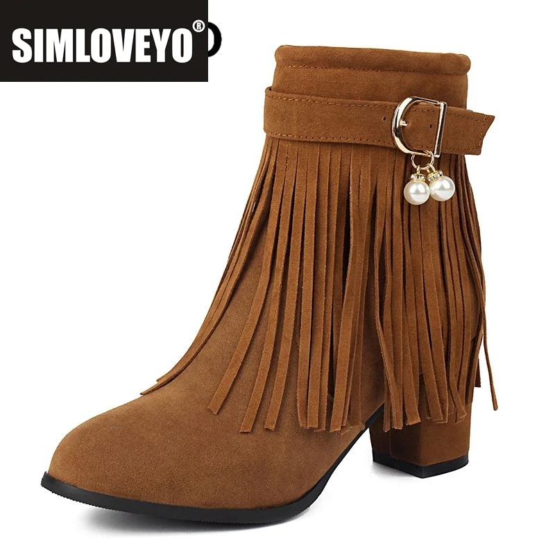 SIMLOVEYO Зрелые женские ботильоны с круглым носком на блочном каблуке 6,5 см, застежка-молния, ремень с пряжкой, декор, большой размер 433, модная обувь с бахромой
SIMLOVEYO Зрелые женские ботильоны с круглым носком на блочном каблуке 6,5 см, застежка-молния, ремень с пряжкой, декор, большой размер 433, модная обувь с бахромой