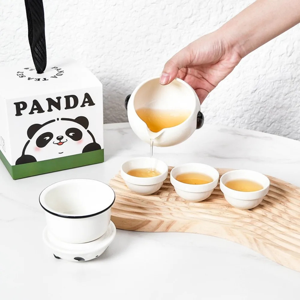 1 Set Cute Ceramics Panda Tea Set with Three Cups One Pot Kung Fu Tea Teacup Durable Portable Teapot Set Travel
1 Set Cute Ceramics Panda Tea Set with Three Cups One Pot Kung Fu Tea Teacup Durable Portable Teapot Set Travel