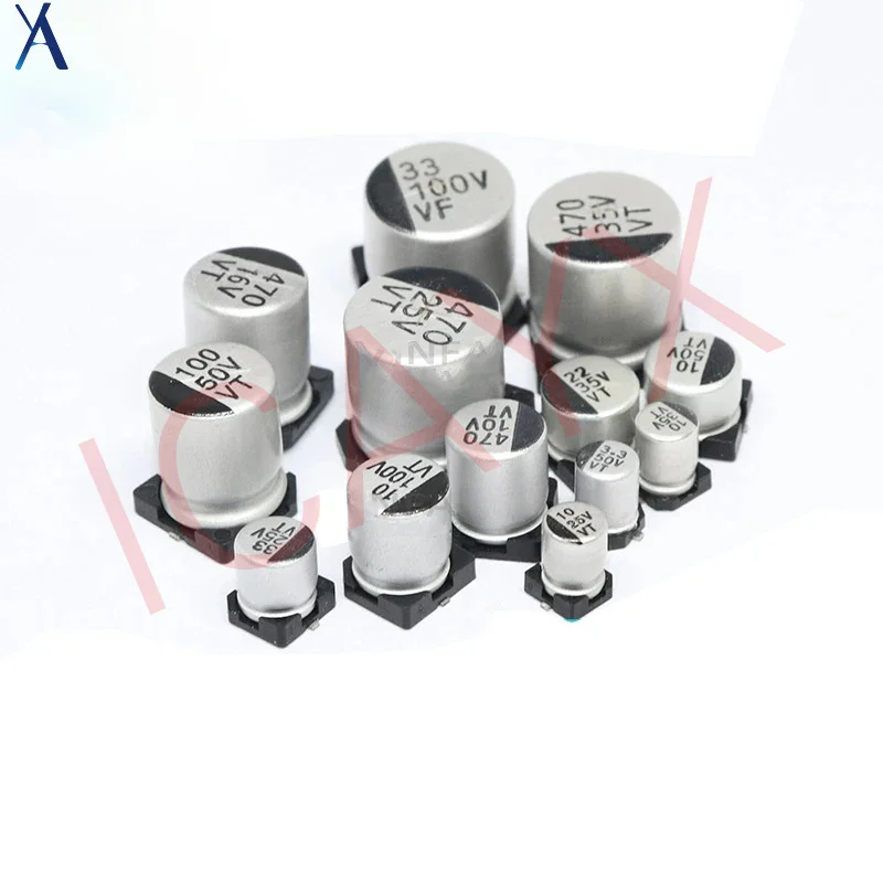 50pcs SMD Electrolytic Capacitor Aluminum 6.3V 10V 16V 25V 35V 50V 63V 100V 400V 1UF 4.7UF 10UF 47UF 100UF 470UF 680UF 1000UF
50pcs SMD Electrolytic Capacitor Aluminum 6.3V 10V 16V 25V 35V 50V 63V 100V 400V 1UF 4.7UF 10UF 47UF 100UF 470UF 680UF 1000UF