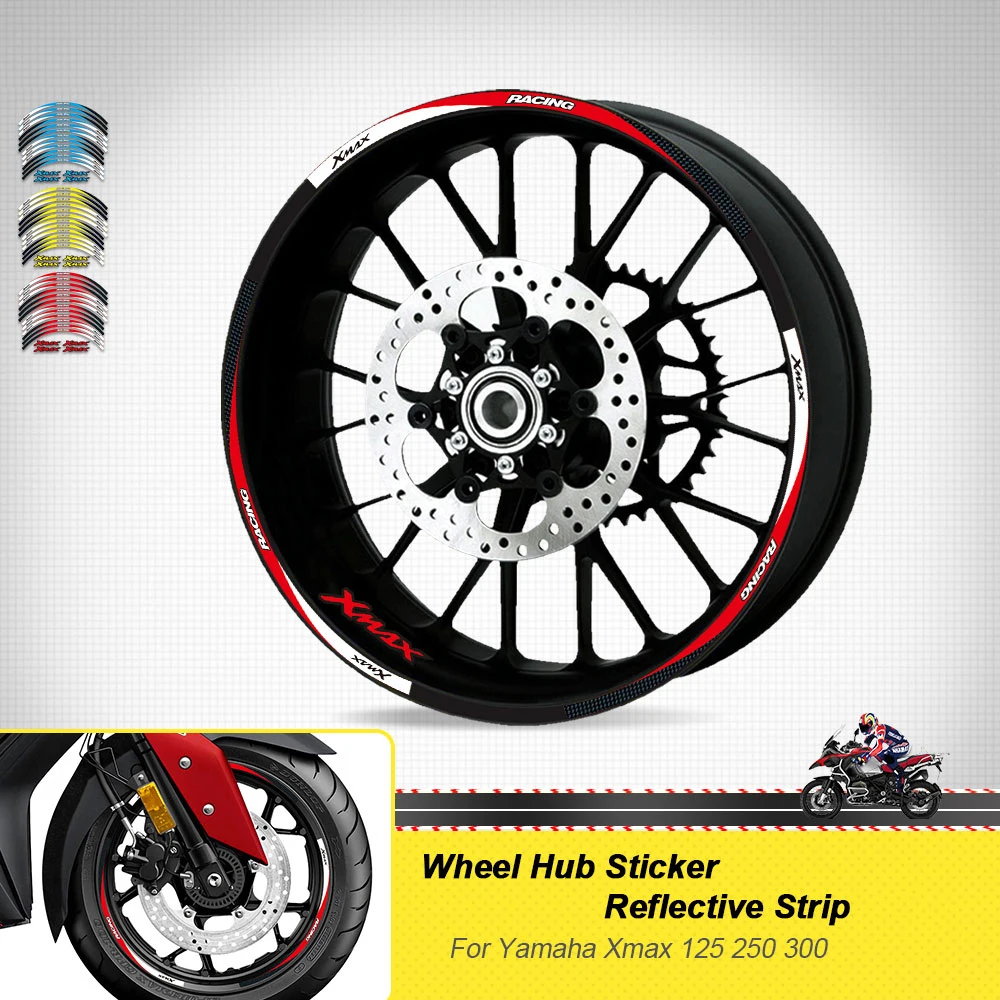 Motorcycle Wheels Sticker Reflective Stripe Tape Rim Tire Decorative Decals Set For YAMAHA XMAX300 XMAX250 xmax125
Motorcycle Wheels Sticker Reflective Stripe Tape Rim Tire Decorative Decals Set For YAMAHA XMAX300 XMAX250 xmax125