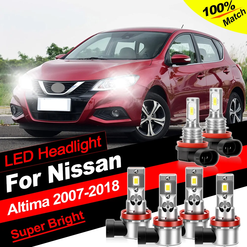 Светодиодные лампы для фар, противотуманные фары LED для Nissan Altima 2007-2018 (2008, 2009, 2010, 2011, 2012, 2013), аксессуары Canbus
Светодиодные лампы для фар, противотуманные фары LED для Nissan Altima 2007-2018 (2008, 2009, 2010, 2011, 2012, 2013), аксессуары Canbus