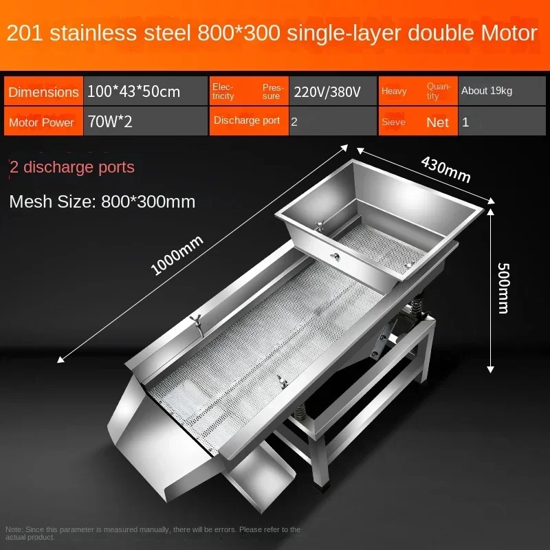 Vibrating Screen Small Industrial Stainless Linear Electromechanical Dynamic Vibration Sieve Sand Sieve Powder Sieve Machine
Vibrating Screen Small Industrial Stainless Linear Electromechanical Dynamic Vibration Sieve Sand Sieve Powder Sieve Machine