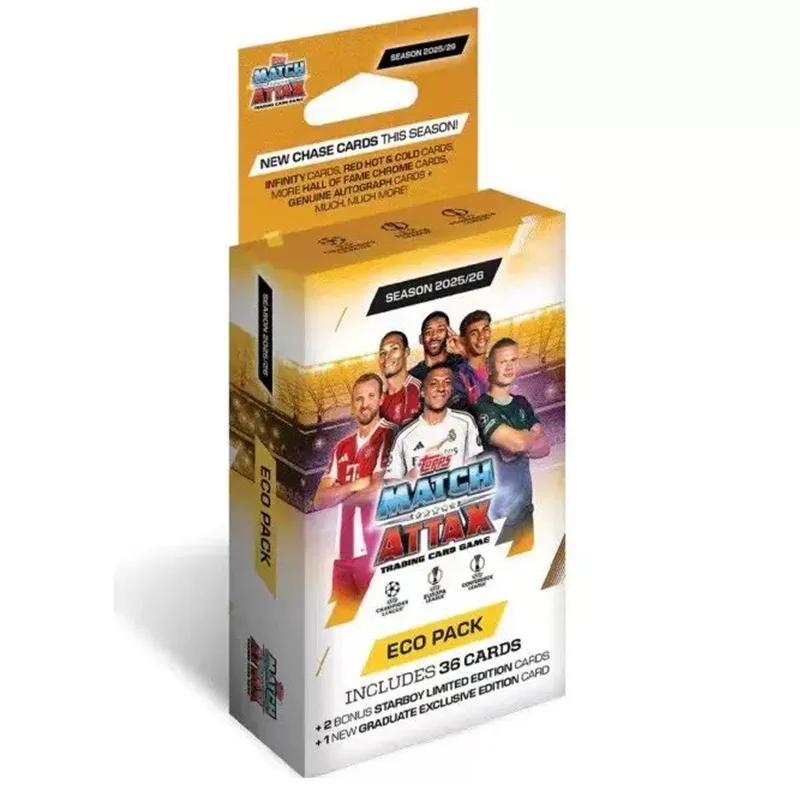 Новая коллекция карточек Topps UCC Match Attax Eco Pack 2026 года: полная серия карточек футбольных звезд, лимитированная серия, коллекционная коробка
Новая коллекция карточек Topps UCC Match Attax Eco Pack 2026 года: полная серия карточек футбольных звезд, лимитированная серия, коллекционная коробка