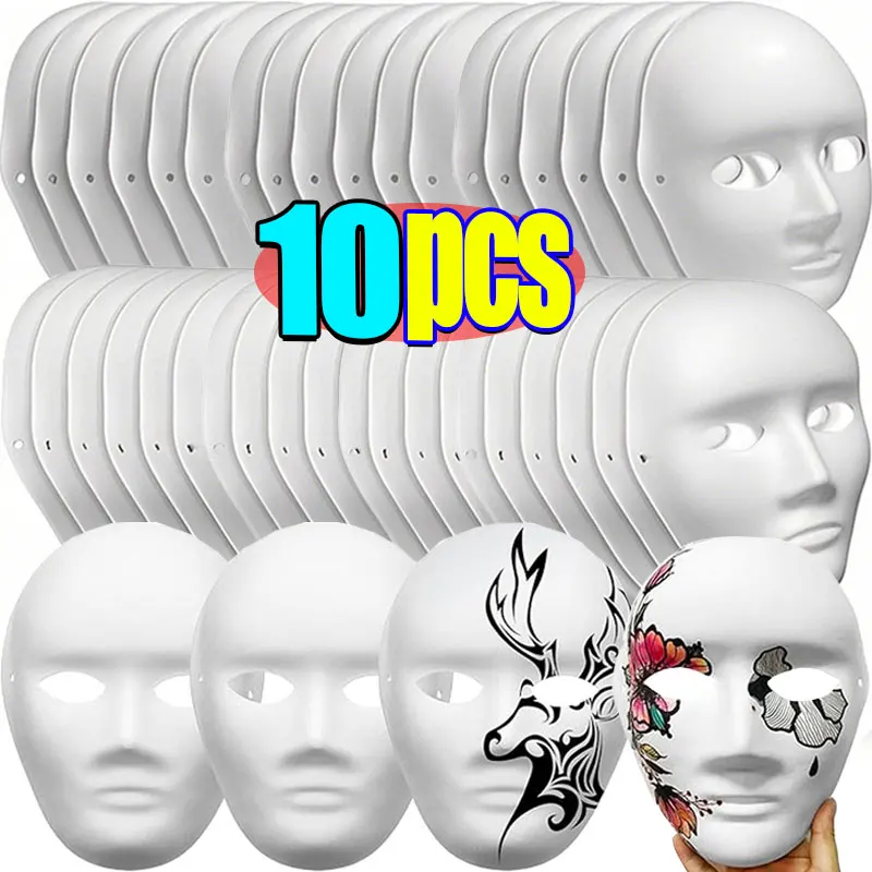 1-10Pcs DIY Full Face Masks Paper Blank White Halloween Cosplay Cat Paintable Couple Half Animal Mache Party Mardiup Craft
1-10Pcs DIY Full Face Masks Paper Blank White Halloween Cosplay Cat Paintable Couple Half Animal Mache Party Mardiup Craft