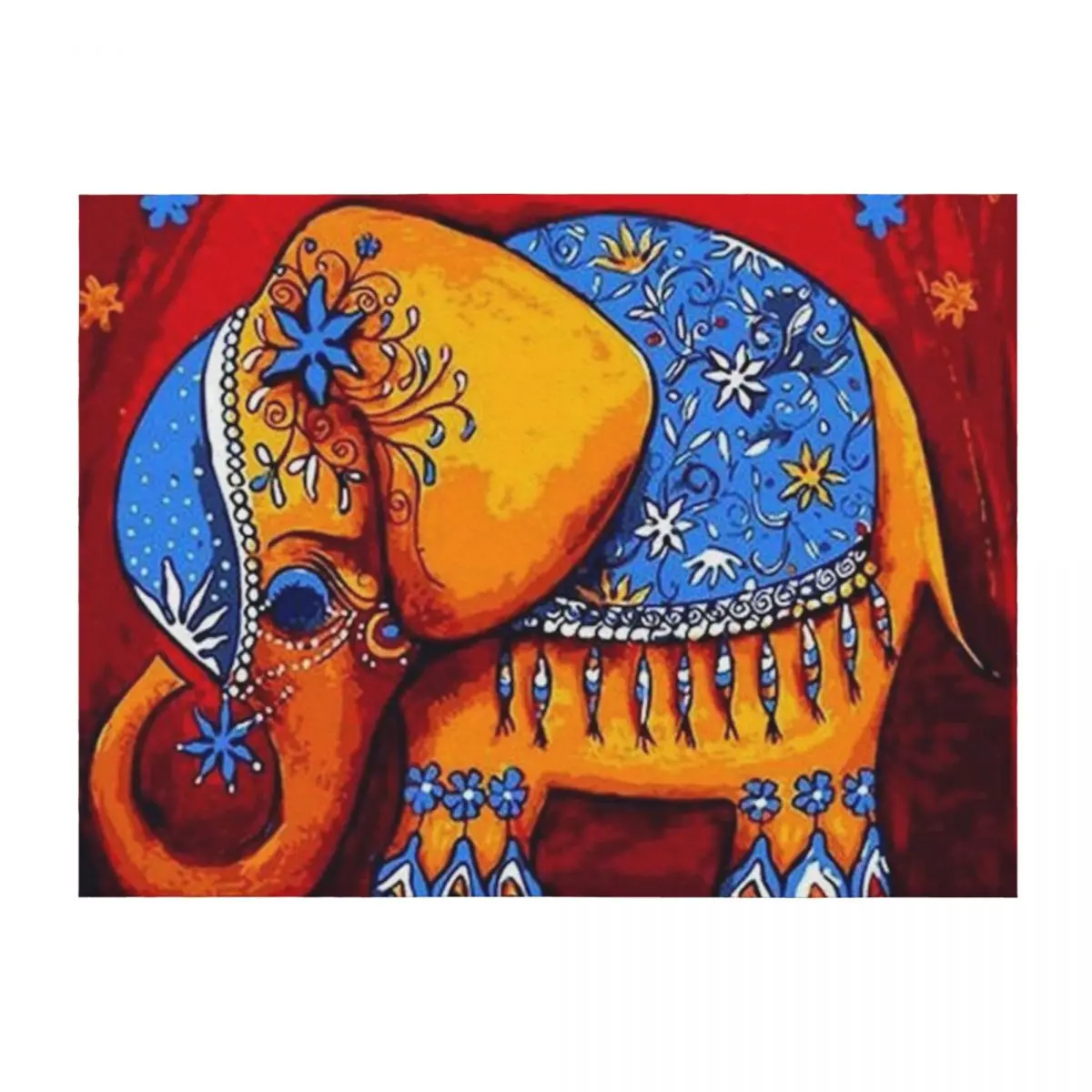 The Royal Elephant - Bright Indian Artwork - Traditional yet Modern Throw Blanket For Baby funny gift Sofa Blankets 
The Royal Elephant - Bright Indian Artwork - Traditional yet Modern Throw Blanket For Baby funny gift Sofa Blankets
