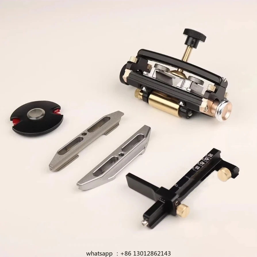 Honing rail woodworking sharpening fixture and planer extension jaw
Honing rail woodworking sharpening fixture and planer extension jaw