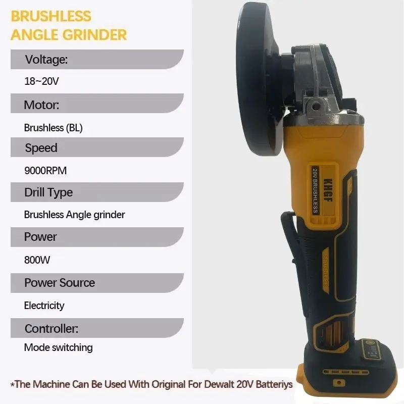Угловая шлифмашина DEWALT DCG414 20В бесщеточная, 125 мм, 9000 об/мин, 680 Вт, для резки и шлифовки металла/дерева в строительстве и мастерских
Угловая шлифмашина DEWALT DCG414 20В бесщеточная, 125 мм, 9000 об/мин, 680 Вт, для резки и шлифовки металла/дерева в строительстве и мастерских