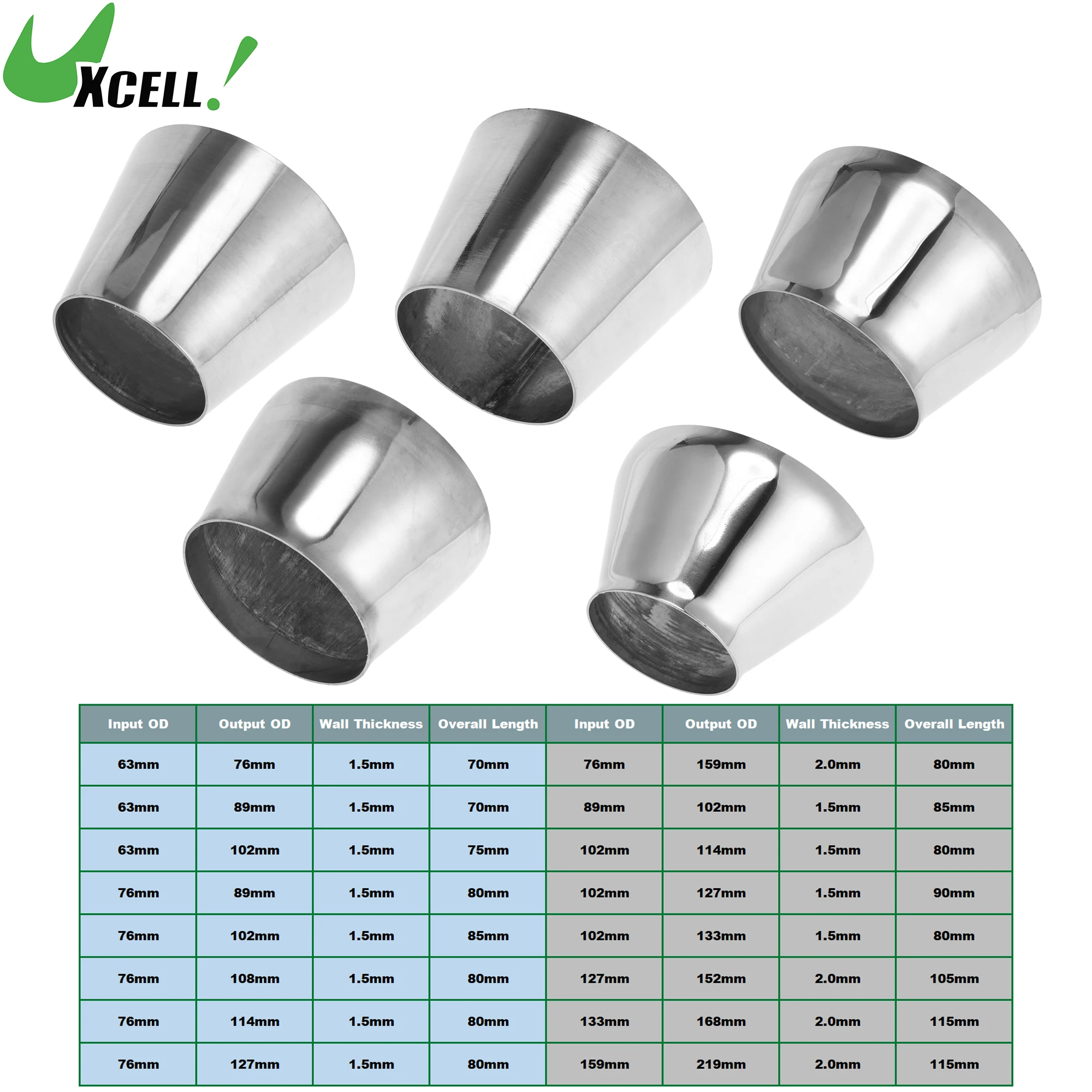 UXCELL 63mm-219mm OD Mandrel Exhaust Bend Elbow Concentric Reducer Car Exhaust Pipe Tubing Adapter 304 Stainless Steel
UXCELL 63mm-219mm OD Mandrel Exhaust Bend Elbow Concentric Reducer Car Exhaust Pipe Tubing Adapter 304 Stainless Steel