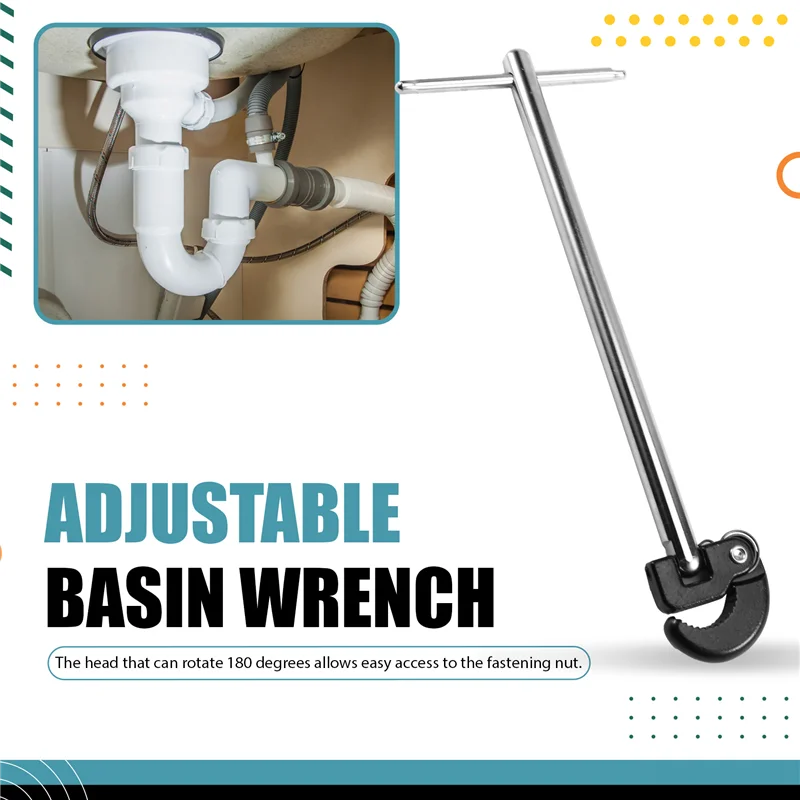 Fresh Tap Nut Wrench Basin Wrench 3/8 To 1-1/4Inch Jaw Capacity Sink Faucet Wrench Basin Spanner For Tight Spaces
Fresh Tap Nut Wrench Basin Wrench 3/8 To 1-1/4Inch Jaw Capacity Sink Faucet Wrench Basin Spanner For Tight Spaces