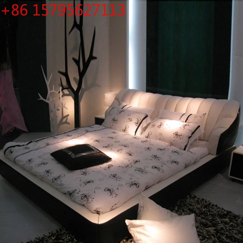 Lazy Luxury Modern Bed Frame Aesthetics Double Small Family Designer Apartment Bed High End Confortable Classic Lit Furniture
Lazy Luxury Modern Bed Frame Aesthetics Double Small Family Designer Apartment Bed High End Confortable Classic Lit Furniture