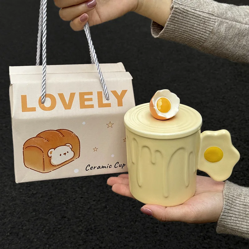Cute Fried Egg Ceramic Mug with Lid Gift for Women Best Friend Birthday Present Practical Cup Souvenir Box
Cute Fried Egg Ceramic Mug with Lid Gift for Women Best Friend Birthday Present Practical Cup Souvenir Box
