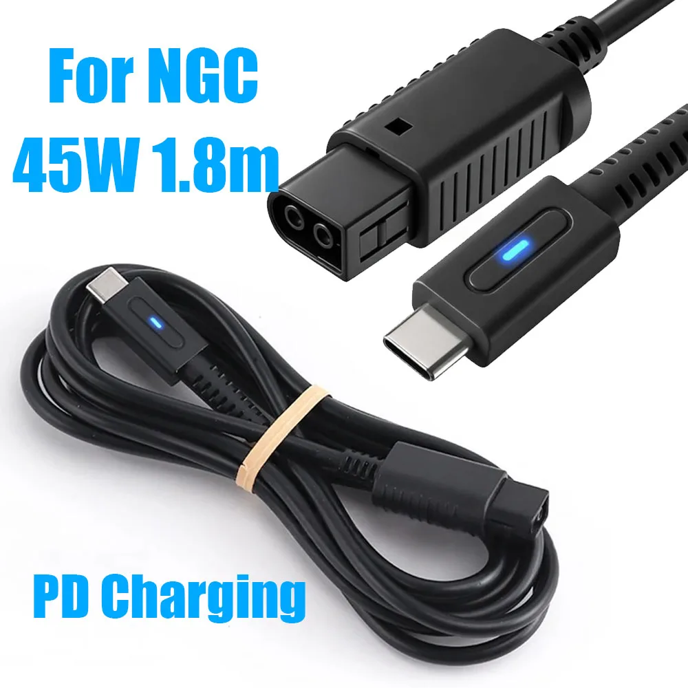 For NGC Controller USB C Power Supply Cord for Nintendo Game Cube Charge Game Console Cable 45W 1.8m Type C PD Charging Cable
For NGC Controller USB C Power Supply Cord for Nintendo Game Cube Charge Game Console Cable 45W 1.8m Type C PD Charging Cable