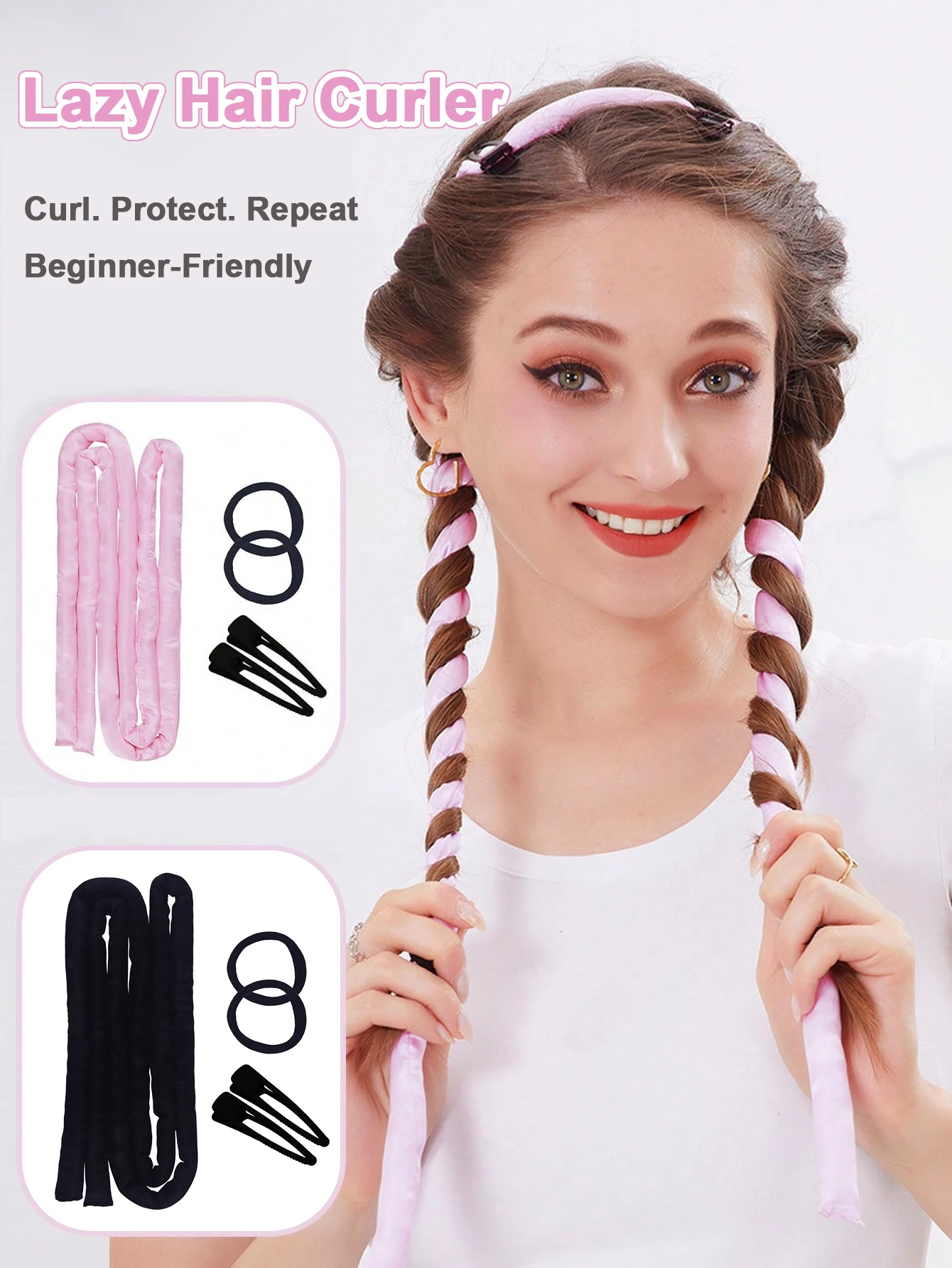1.6-Meter Extended Lazy Curling Iron With Fine Waves No Heat Or Damage To Hair Sponge Hair Loop Hair Clip Set Sleep Curling Tool
1.6-Meter Extended Lazy Curling Iron With Fine Waves No Heat Or Damage To Hair Sponge Hair Loop Hair Clip Set Sleep Curling Tool