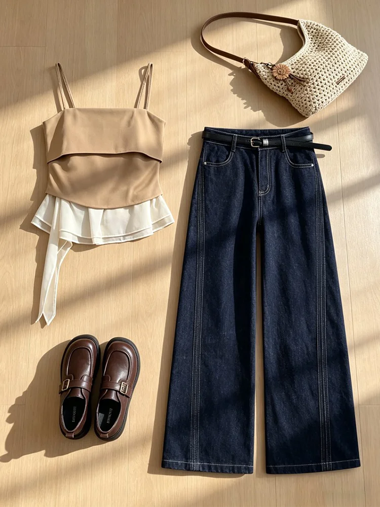 Kaki Color Splicing Women's Short Crop Top Summer Design Slimming Atmosphere Sense Strap Vest Fashionable Innerwear Outerwear
Kaki Color Splicing Women's Short Crop Top Summer Design Slimming Atmosphere Sense Strap Vest Fashionable Innerwear Outerwear