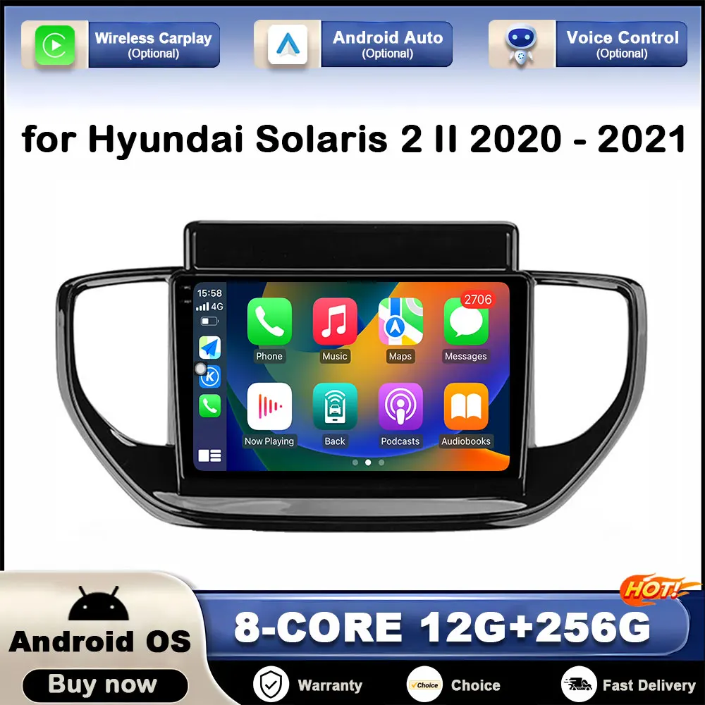for Hyundai Solaris 2 II 2020 - 2021 Car Radio Video Mulltmedia Player Android OS Carplay GPS Navigation DSP Stereo Auto Tools
for Hyundai Solaris 2 II 2020 - 2021 Car Radio Video Mulltmedia Player Android OS Carplay GPS Navigation DSP Stereo Auto Tools