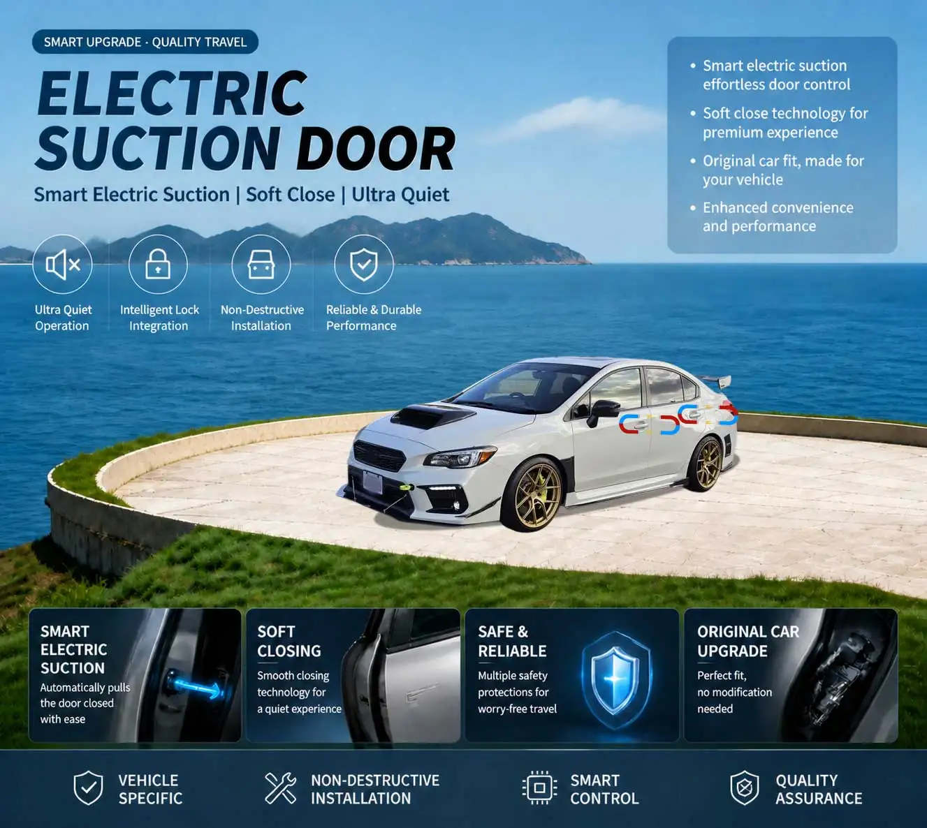 Car Specific Car Modification Auto Suction Soft Close Door Modification Parts & Accessories For Subaru WRX 1st Gen VA 2014-2021
Car Specific Car Modification Auto Suction Soft Close Door Modification Parts & Accessories For Subaru WRX 1st Gen VA 2014-2021