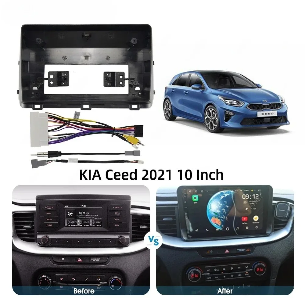 Автомобильный адаптер для лицевой панели, Android-радио, комплект панели приборной панели для KIA Ceed 3
Автомобильный адаптер для лицевой панели, Android-радио, комплект панели приборной панели для KIA Ceed 3