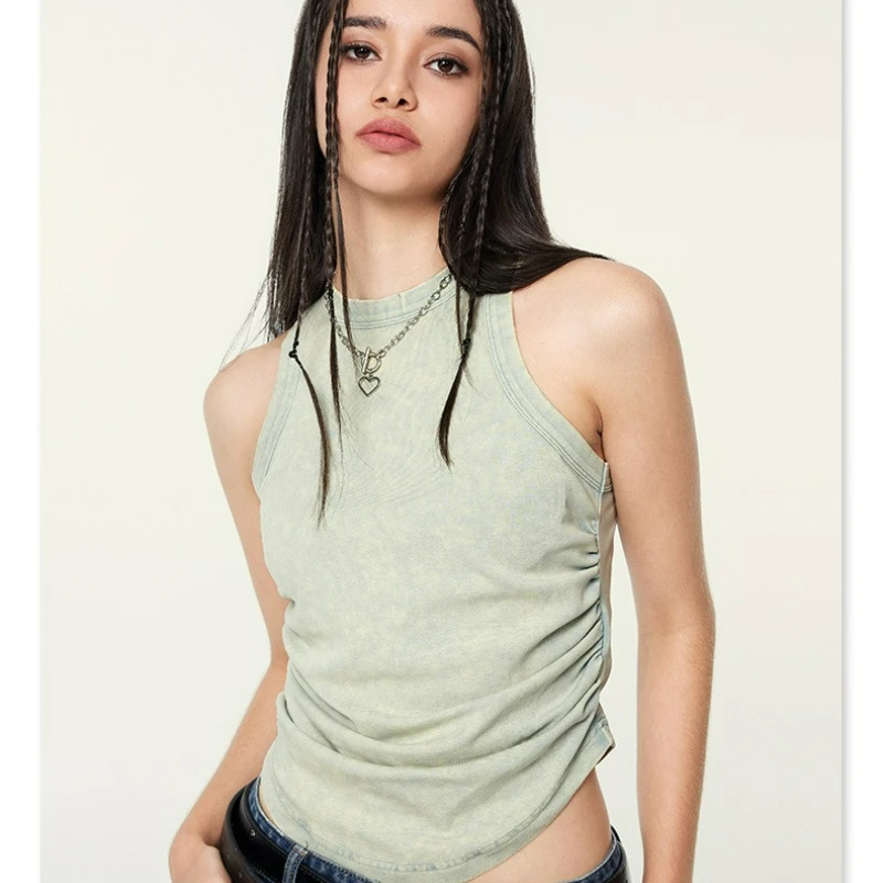 2026 Spring/Summer New Fashionable American Retro Spicy Girl Style Women's Tank Top Sexy Pure Desire Wrinkle Tank Top Women
2026 Spring/Summer New Fashionable American Retro Spicy Girl Style Women's Tank Top Sexy Pure Desire Wrinkle Tank Top Women