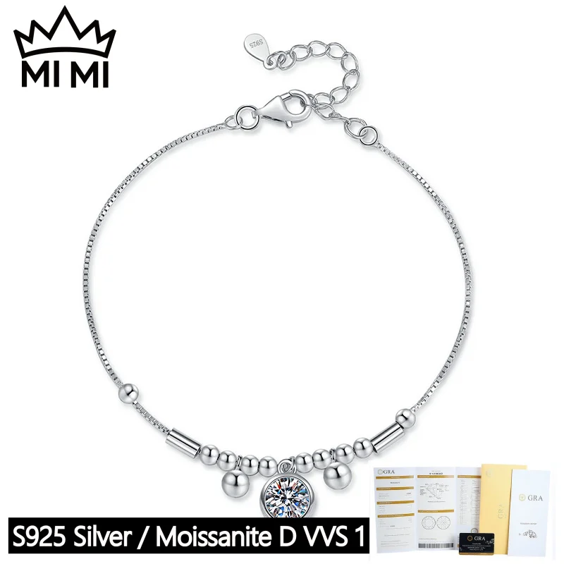 MI MI 925 Sterling Silver 1CT D Color Moissanite Bubble Chain Ins Style Adjustable Bracelet Women GRA Certified Gift Box
MI MI 925 Sterling Silver 1CT D Color Moissanite Bubble Chain Ins Style Adjustable Bracelet Women GRA Certified Gift Box
