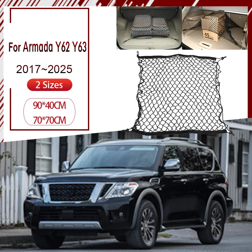Boot Trunk Net For Nissan Armada Patrol Y62 Y63 2017-2025 2023 Rear Back Cargo Trunks Storage Organizer Luggage Mesh Accessories
Boot Trunk Net For Nissan Armada Patrol Y62 Y63 2017-2025 2023 Rear Back Cargo Trunks Storage Organizer Luggage Mesh Accessories