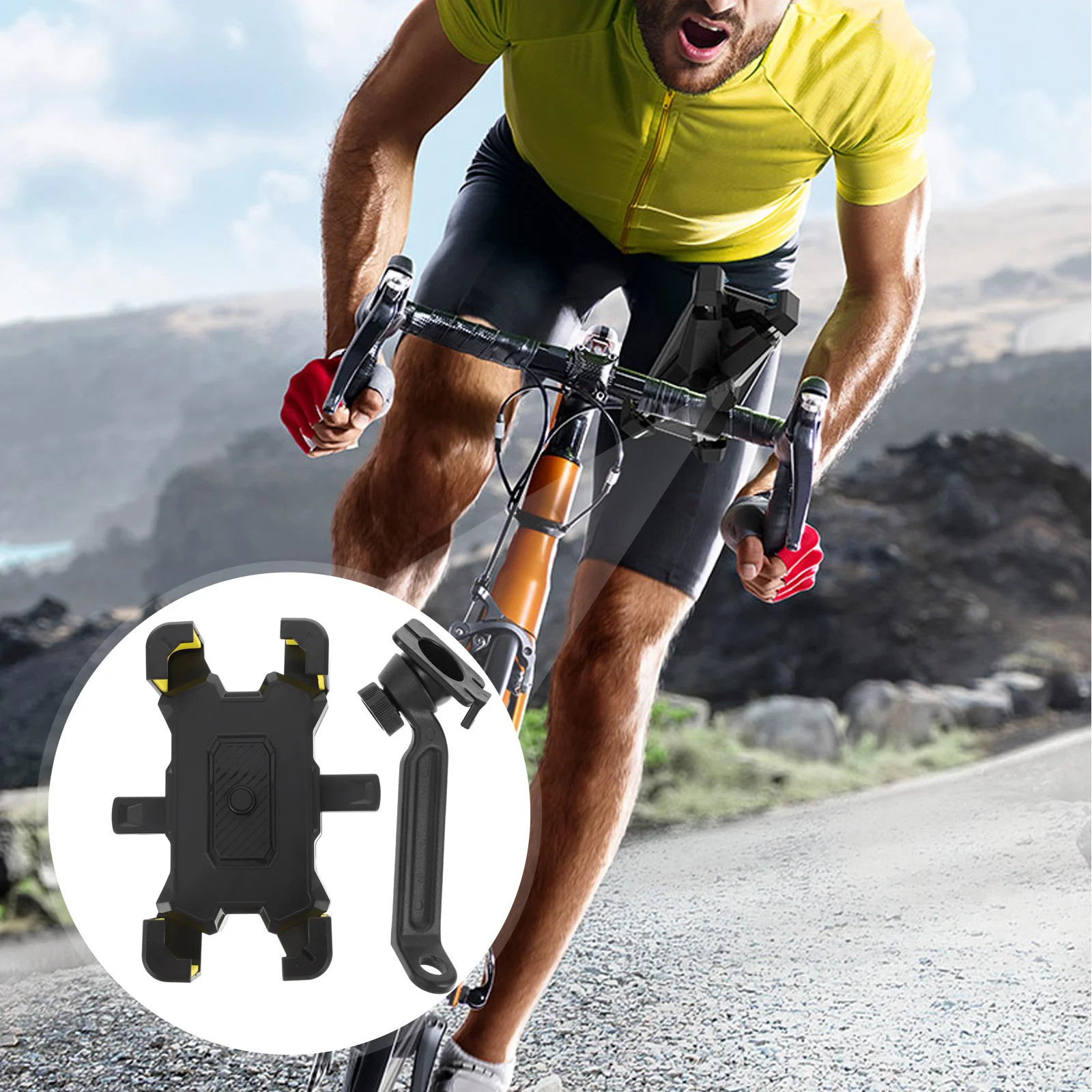 Bike Cell Phone Holder Stand Mount Electric Motorcycle Yellow PC Cycling Mobile Adjustable Universal Handlebar Shockproof Easy
Bike Cell Phone Holder Stand Mount Electric Motorcycle Yellow PC Cycling Mobile Adjustable Universal Handlebar Shockproof Easy