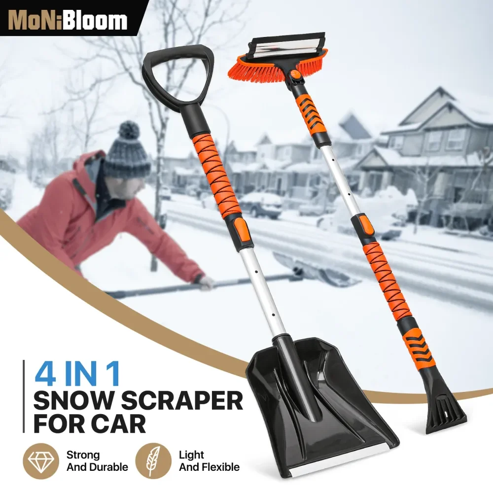 Car Snow Shovel And Brush Kit, 4 In 1 Ice Scraper With Snow Brush For Car Windshield, Telescopic Handle, Detachable Snow Broom
Car Snow Shovel And Brush Kit, 4 In 1 Ice Scraper With Snow Brush For Car Windshield, Telescopic Handle, Detachable Snow Broom